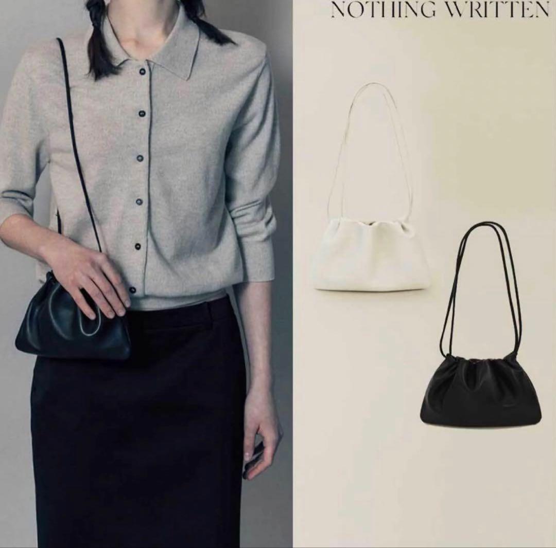 NOTHING WRITTEN MINI ブラック ショルダーバッグ