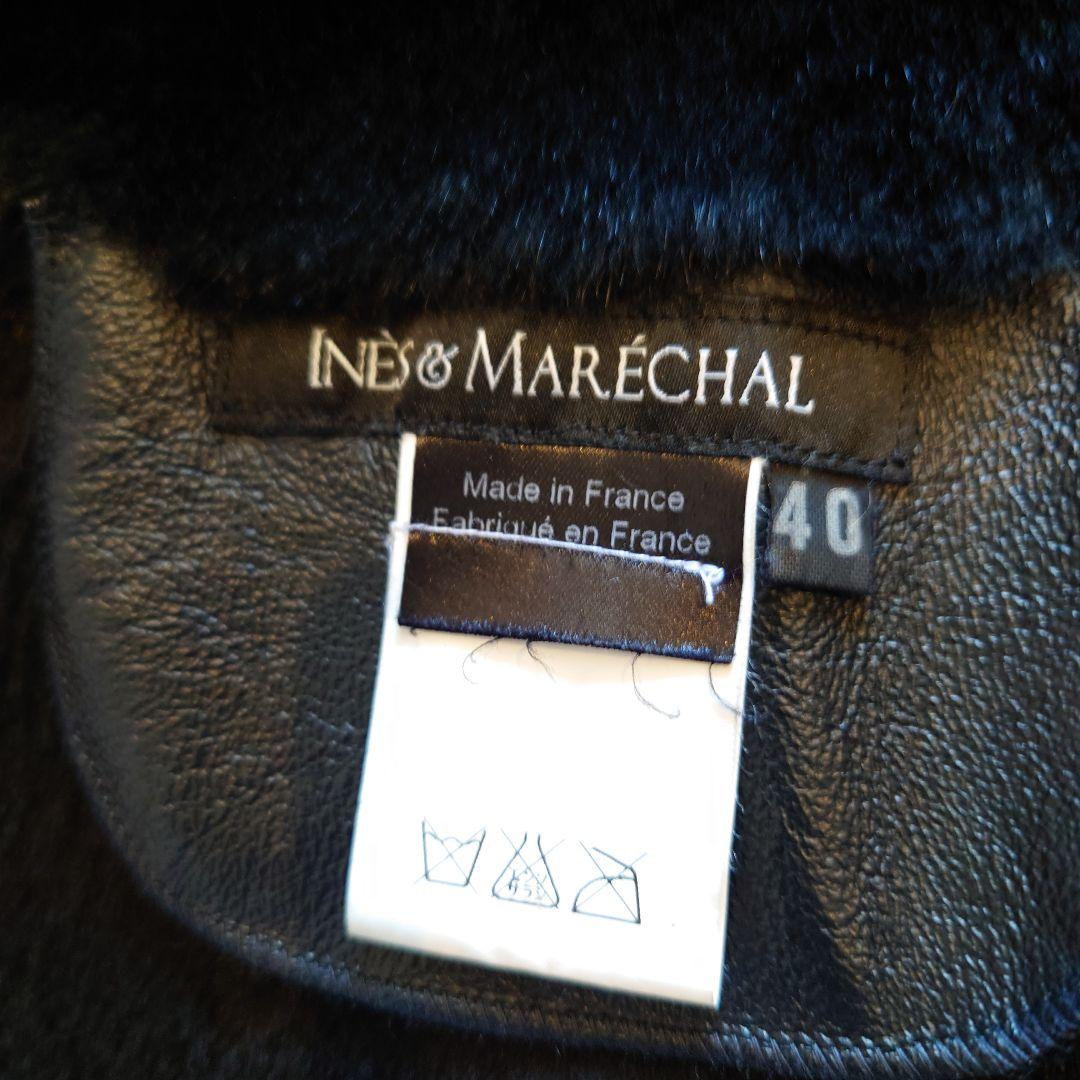 Y*5様 良品　Ines et Marechal リアルファーコート　ブラック