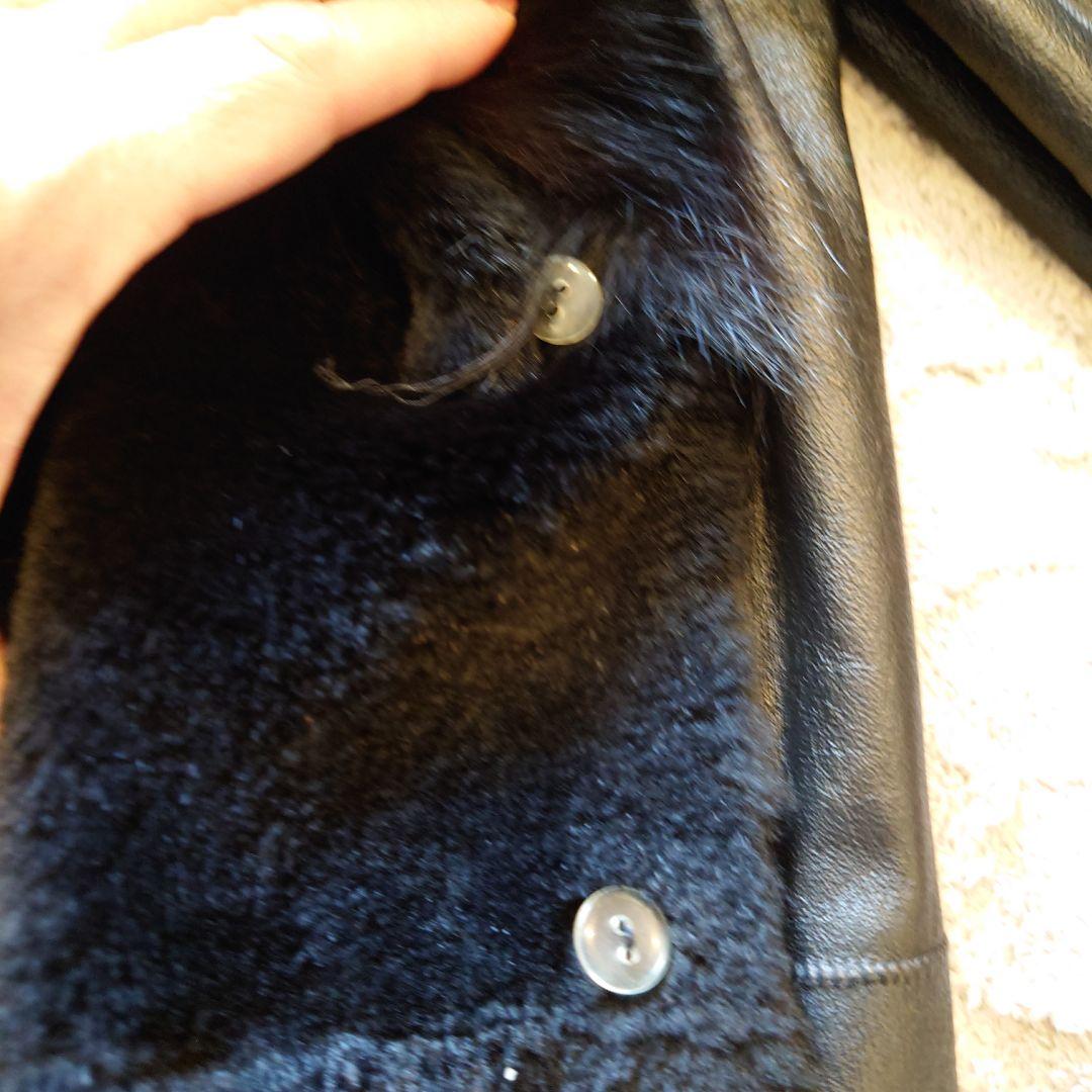 Y*5様 良品　Ines et Marechal リアルファーコート　ブラック