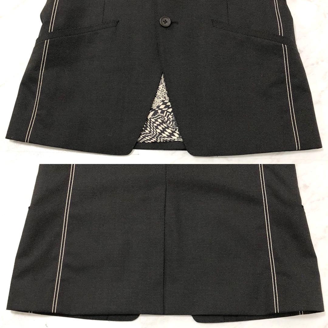 希少✨ポールスミスコレクション シングルスーツ 裏地総柄 サイドステッチ 黒