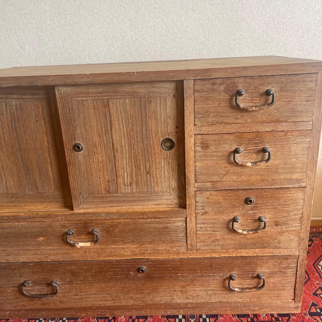 m*a様 昭和レトロ 古道具　水屋箪笥 引き戸付き 収納箪笥 小引き出し　アンテ