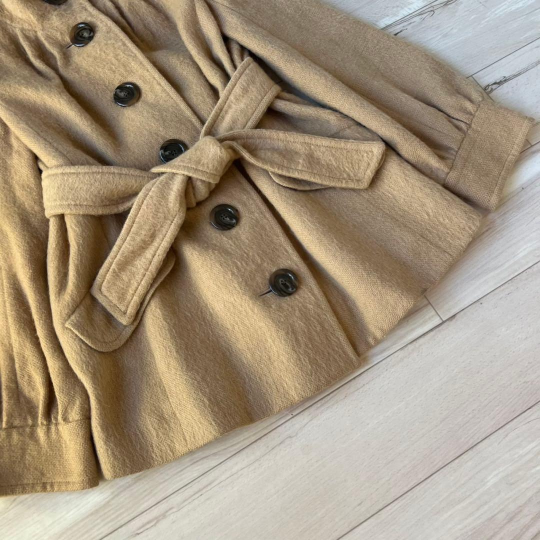 バーバリーブルーレーベル　ベルテッドコート　アルパカ　メガチェック　ノバチェック