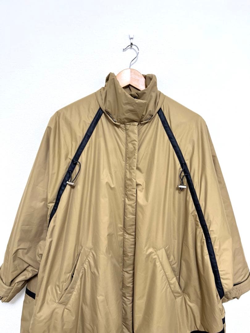 【led.tokyo】ダイアゴナルライン ナイロン ロングコート