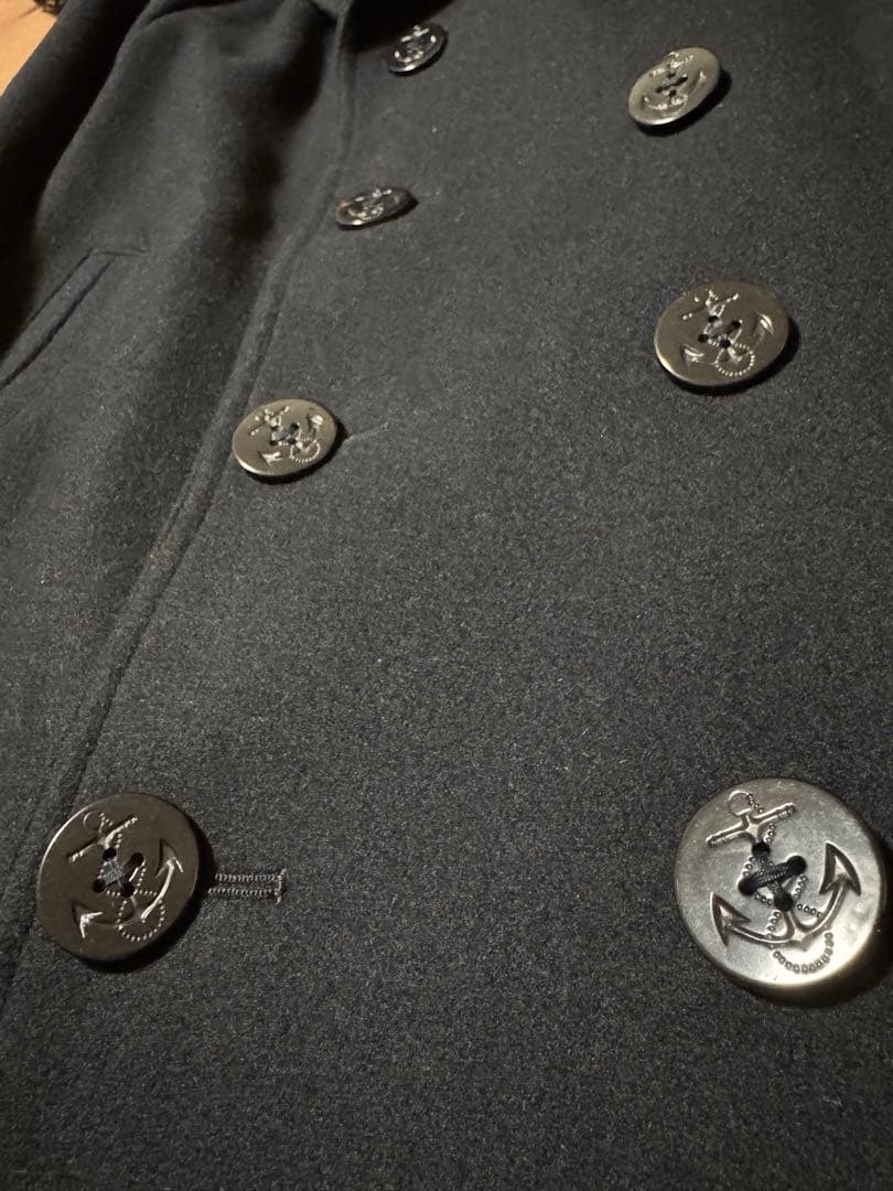 美品 Brooks Brothers ウール ピーコート ネイビー Lサイズ