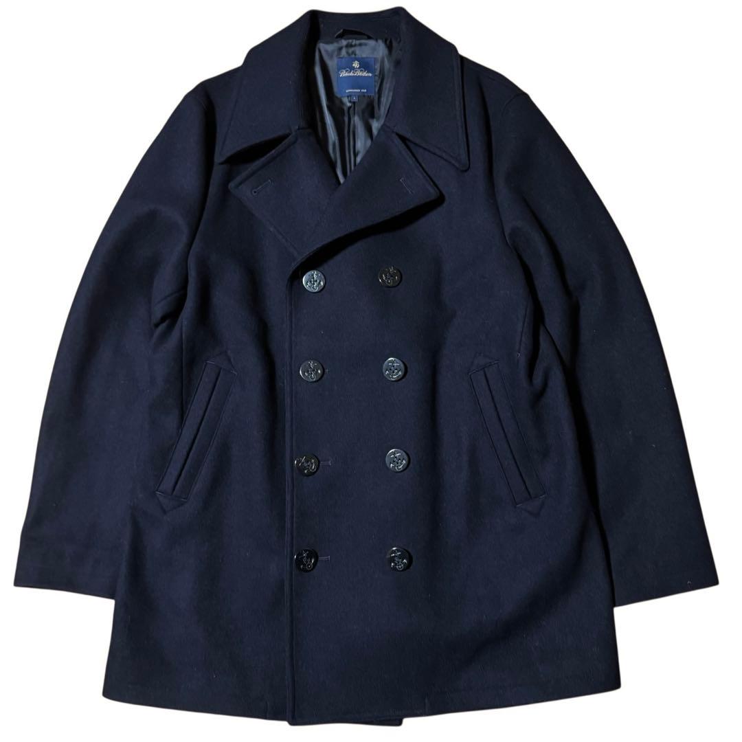美品 Brooks Brothers ウール ピーコート ネイビー Lサイズ