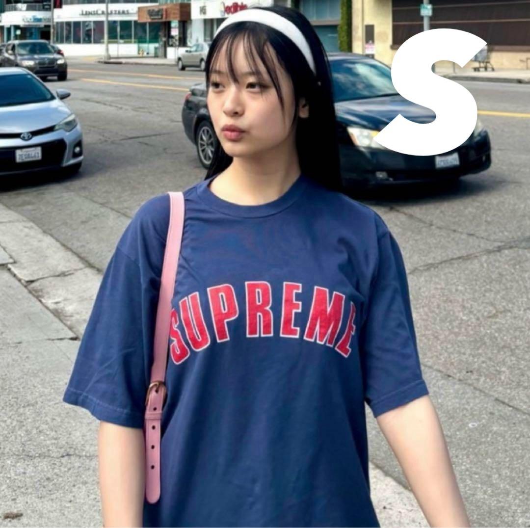 美品♡Supreme Tシャツ NewJeansハニ着用 ネイビー S