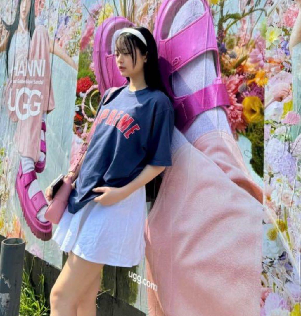 美品♡Supreme Tシャツ NewJeansハニ着用 ネイビー S