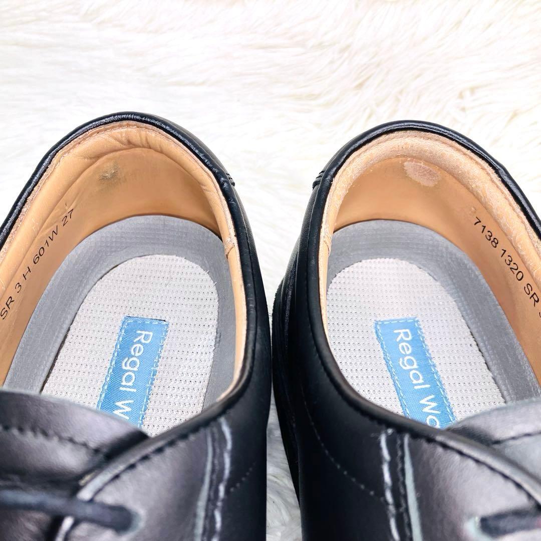 【美品】REGAL27㌢リーガルウォーカー 601W ストレートチップ ブラック