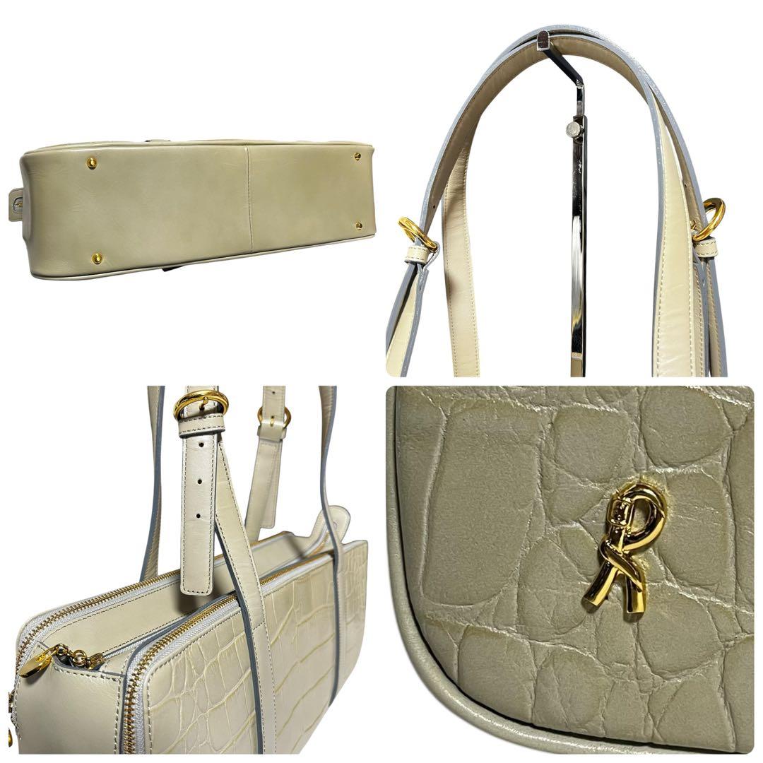 【極美品✨】ロベルタディカメリーノ TOKYO トートバッグ レザー イエロー系