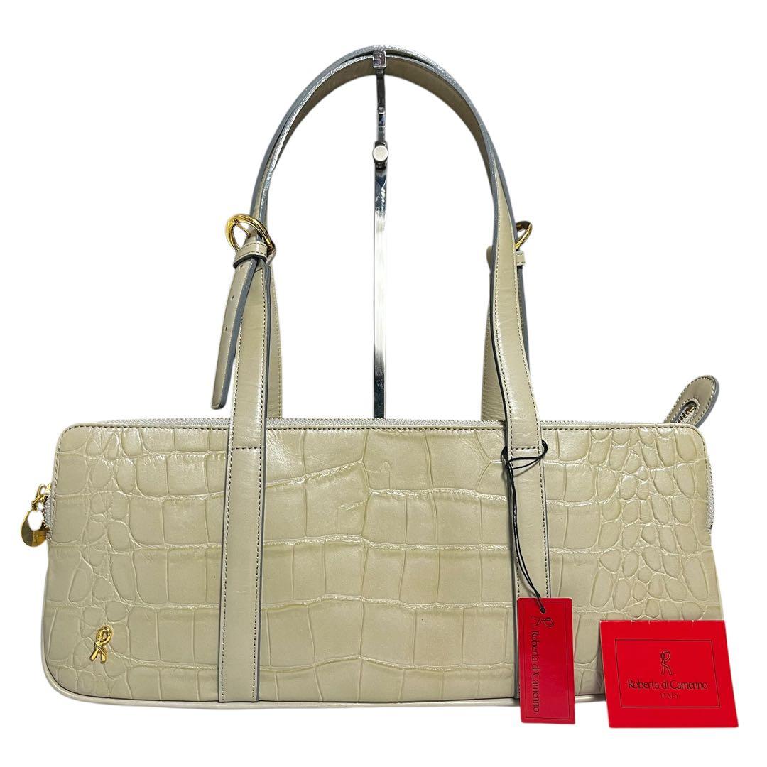 【極美品✨】ロベルタディカメリーノ TOKYO トートバッグ レザー イエロー系