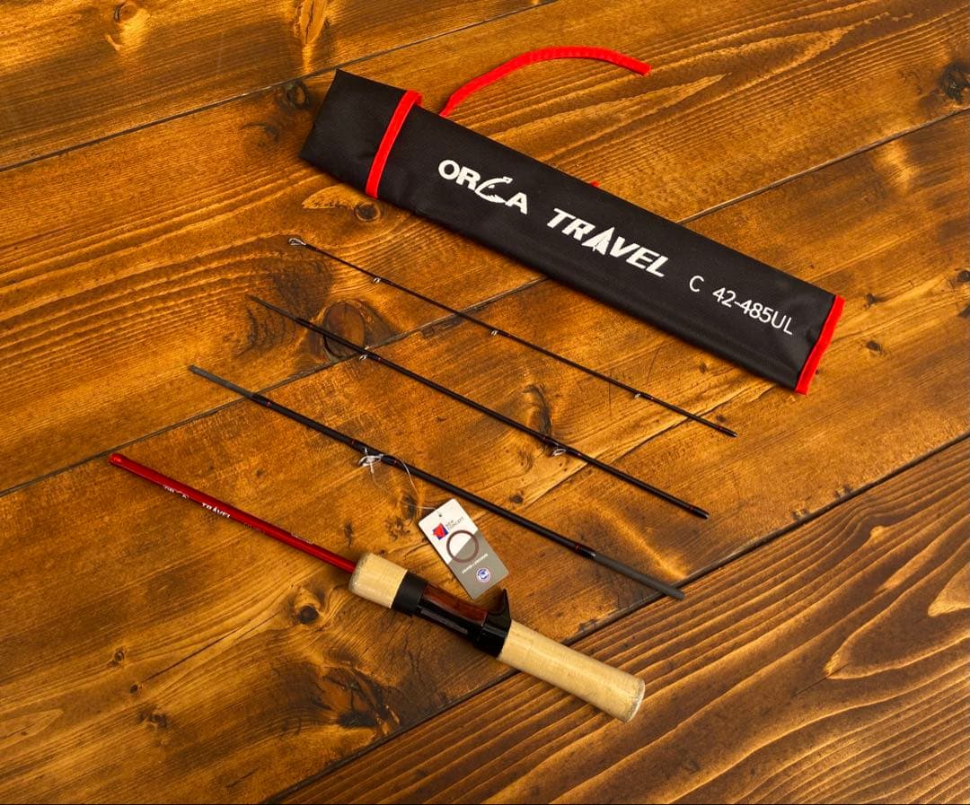 トラウトロッド　ウッド調　485UL 424UL ベイトロッド　パックロッド