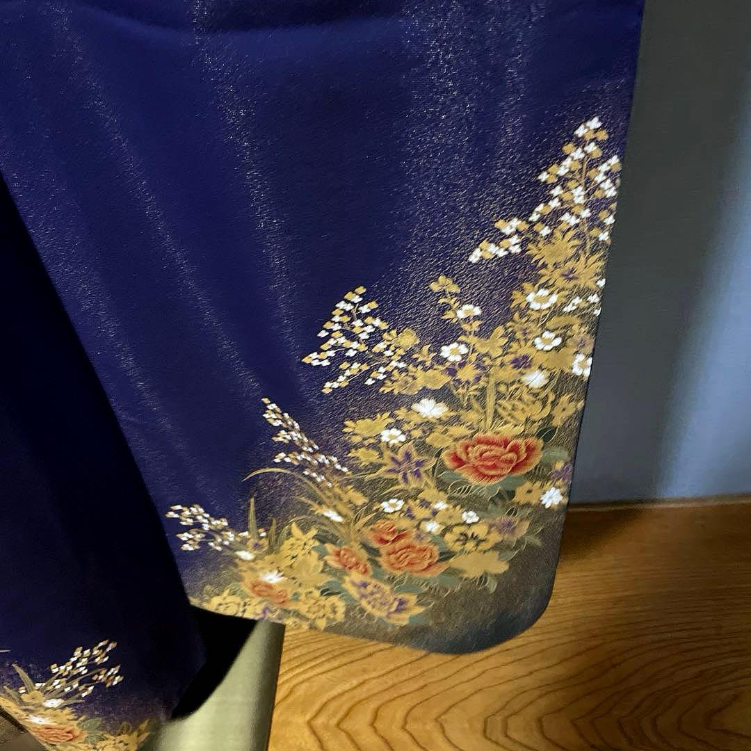 振袖フルセット　高身長　幅広　金通し　金彩加工　成人式振袖　振袖　裄丈71