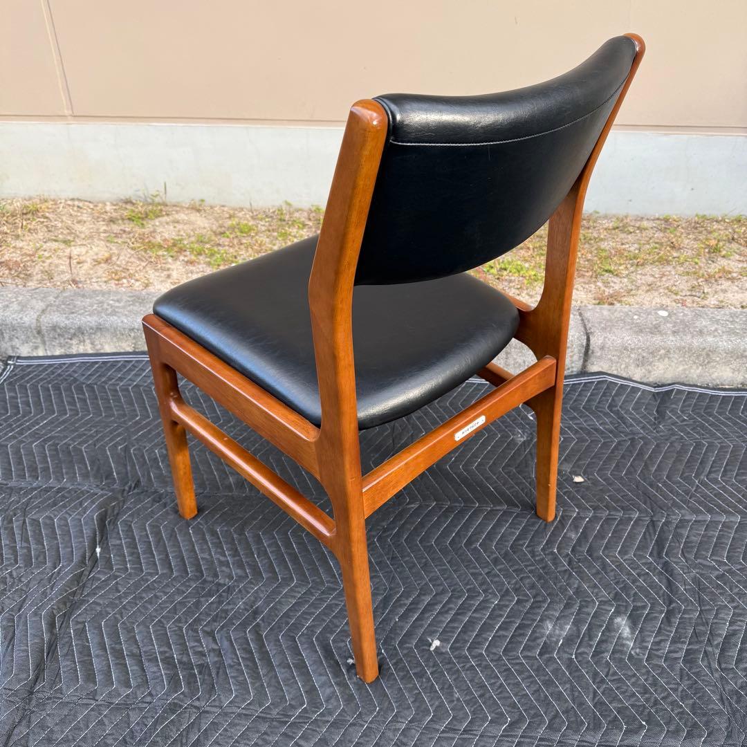 ① カリモク60 プラス　アームレス　ダイニングチェア ブラック ヴィンテージ