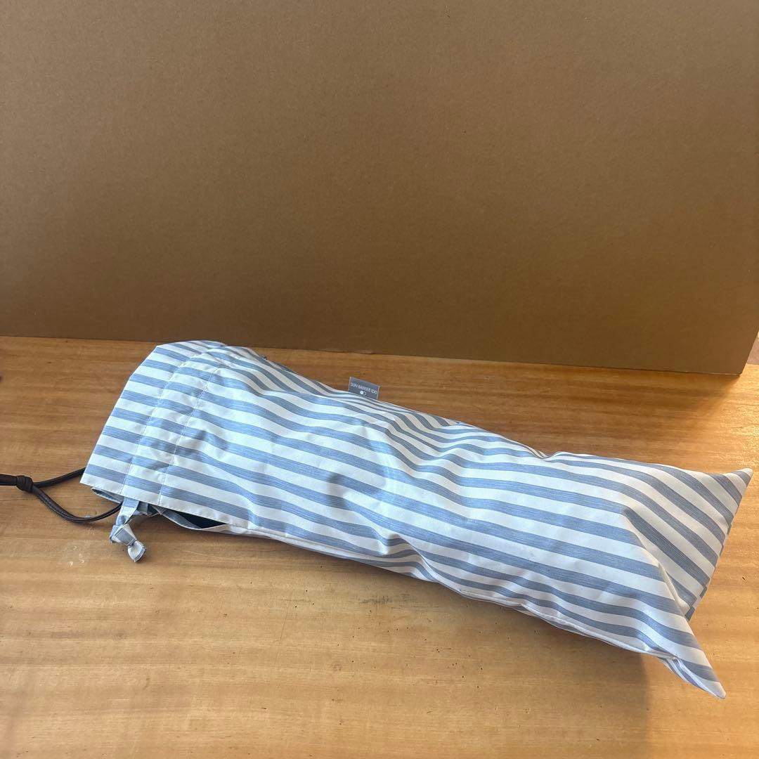 サンバリア100 ストライプフリル　2段折日傘