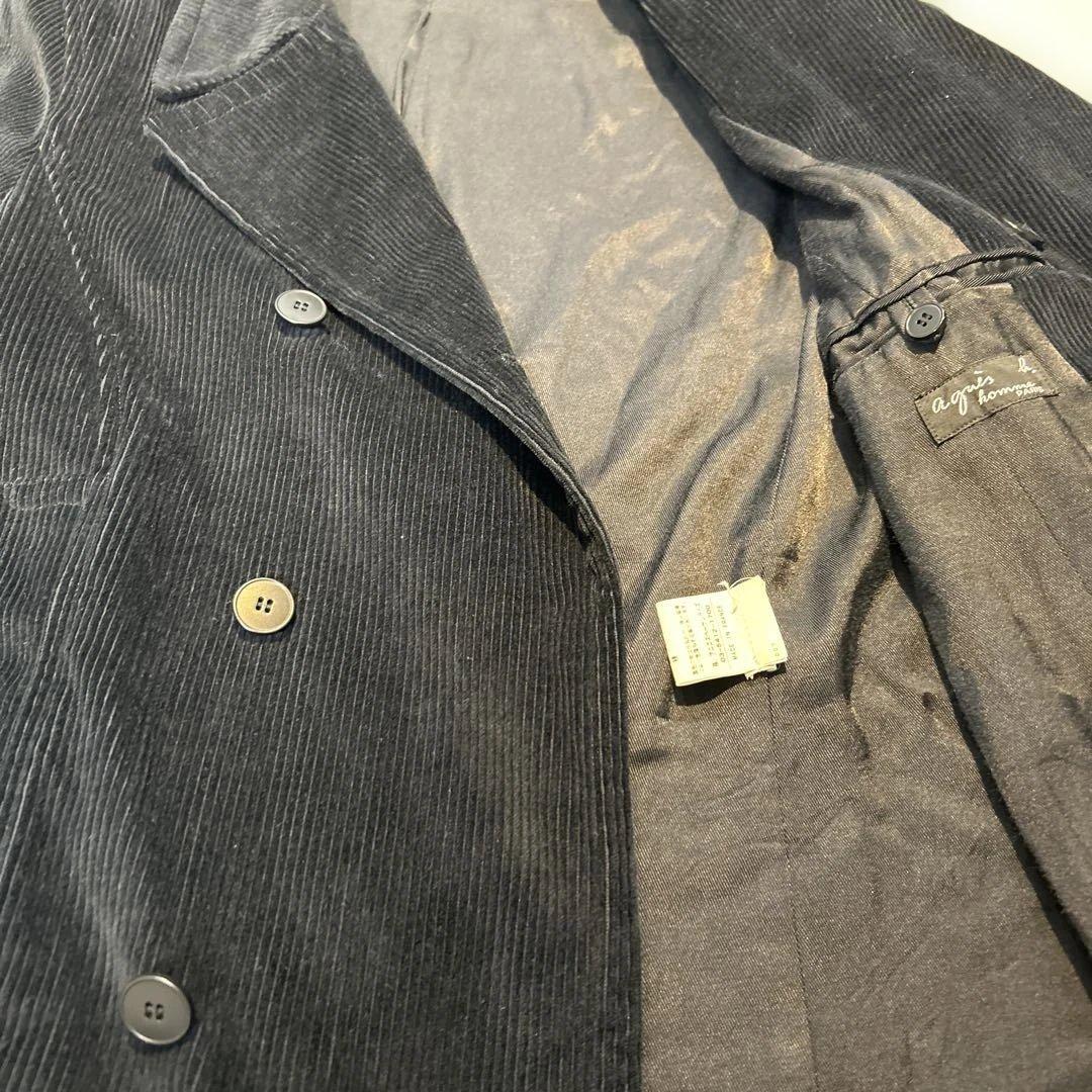 agnes b. homme アニエスベーオム　コーデュロイ　ピーコート