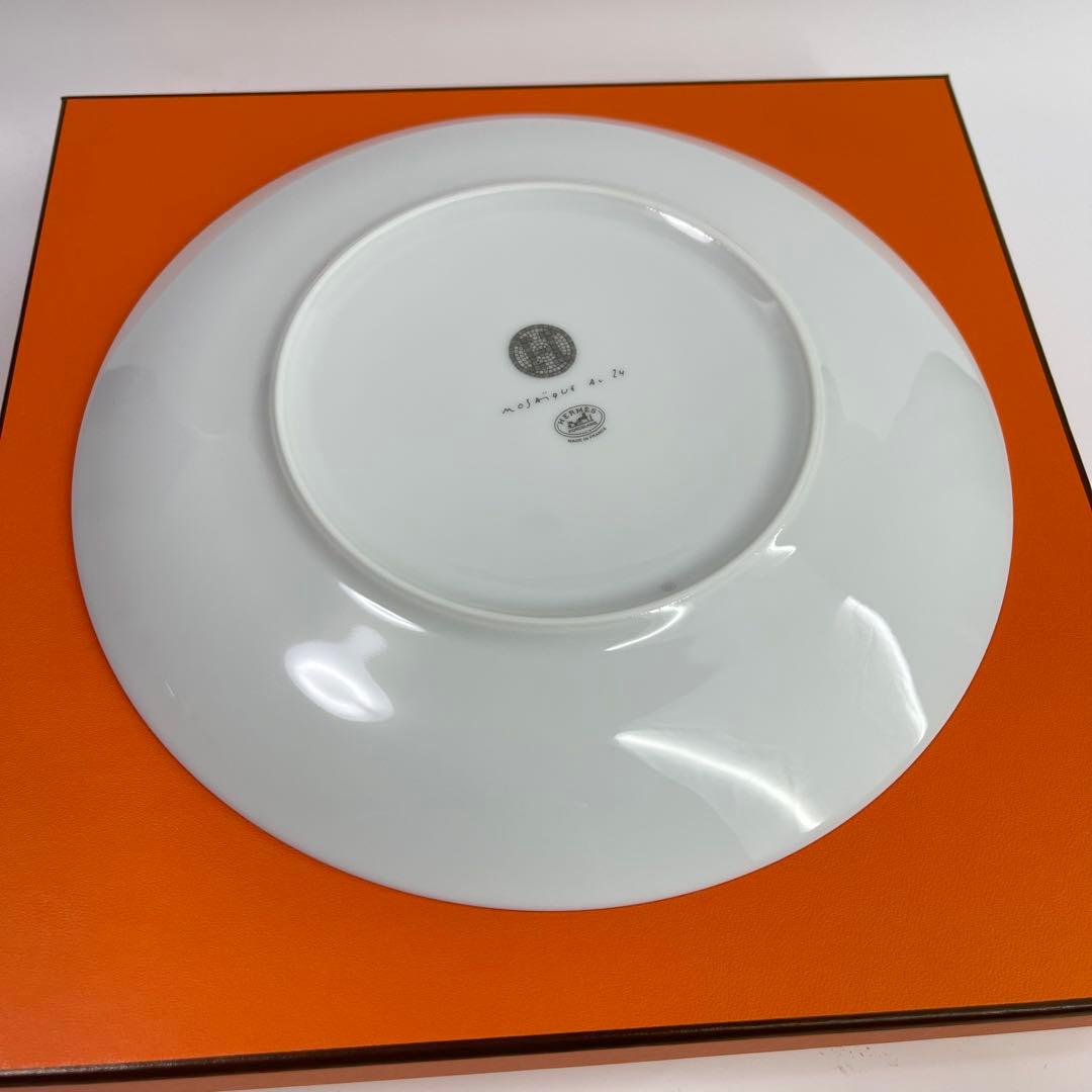 エルメス　デザートプレート 〈モザイク 24〉 プラチナ 1枚　新品未使用品