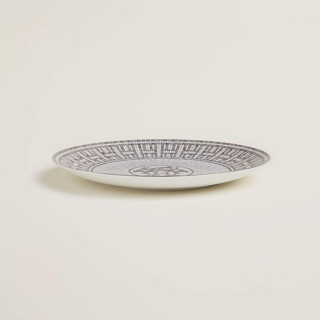 エルメス　デザートプレート 〈モザイク 24〉 プラチナ 1枚　新品未使用品