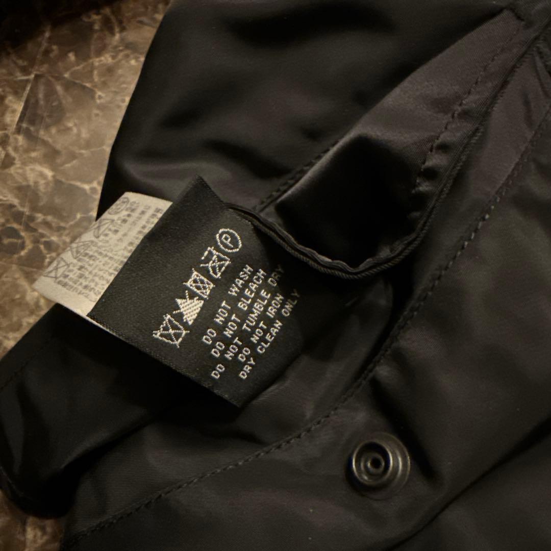 黒 MA-1 フライトジャケット オレンジ裏地