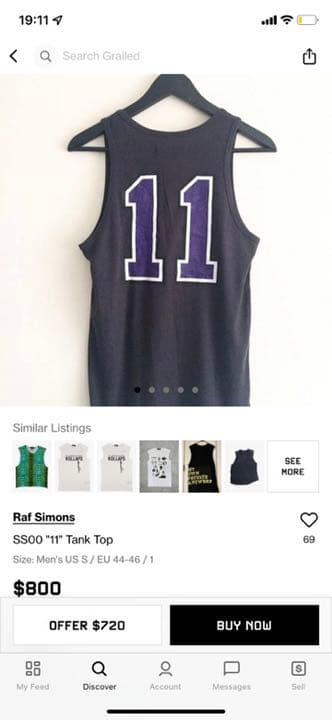 Raf Simons 2000SS アーカイブ　11 タンクトップ