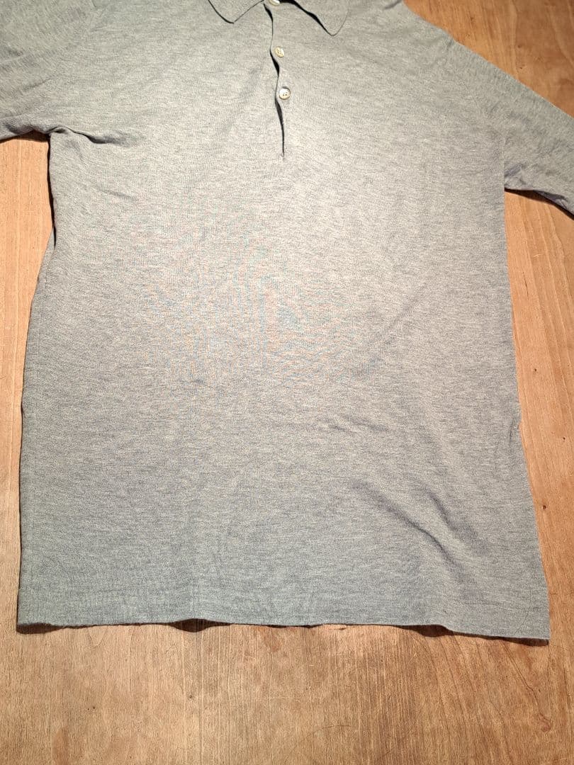 JOHN SMEDLEY グレー コットン ポロシャツ