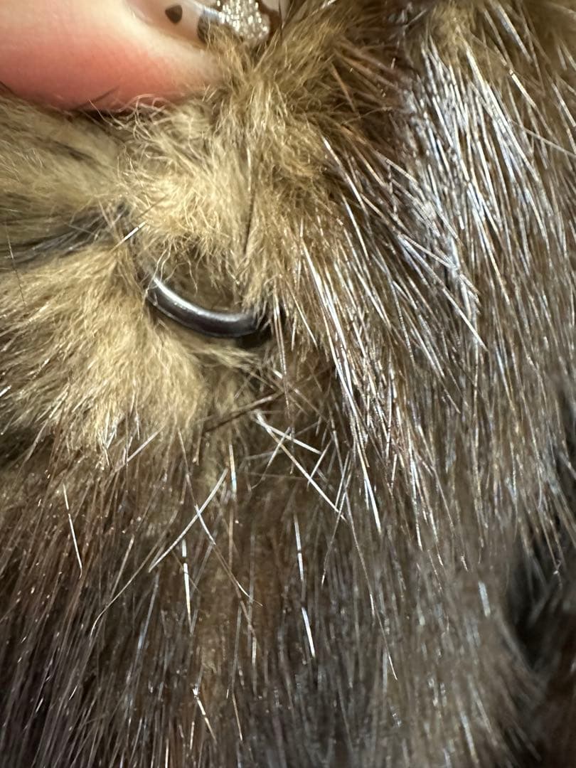 SAGA MINK ブラウン毛皮ロングコート