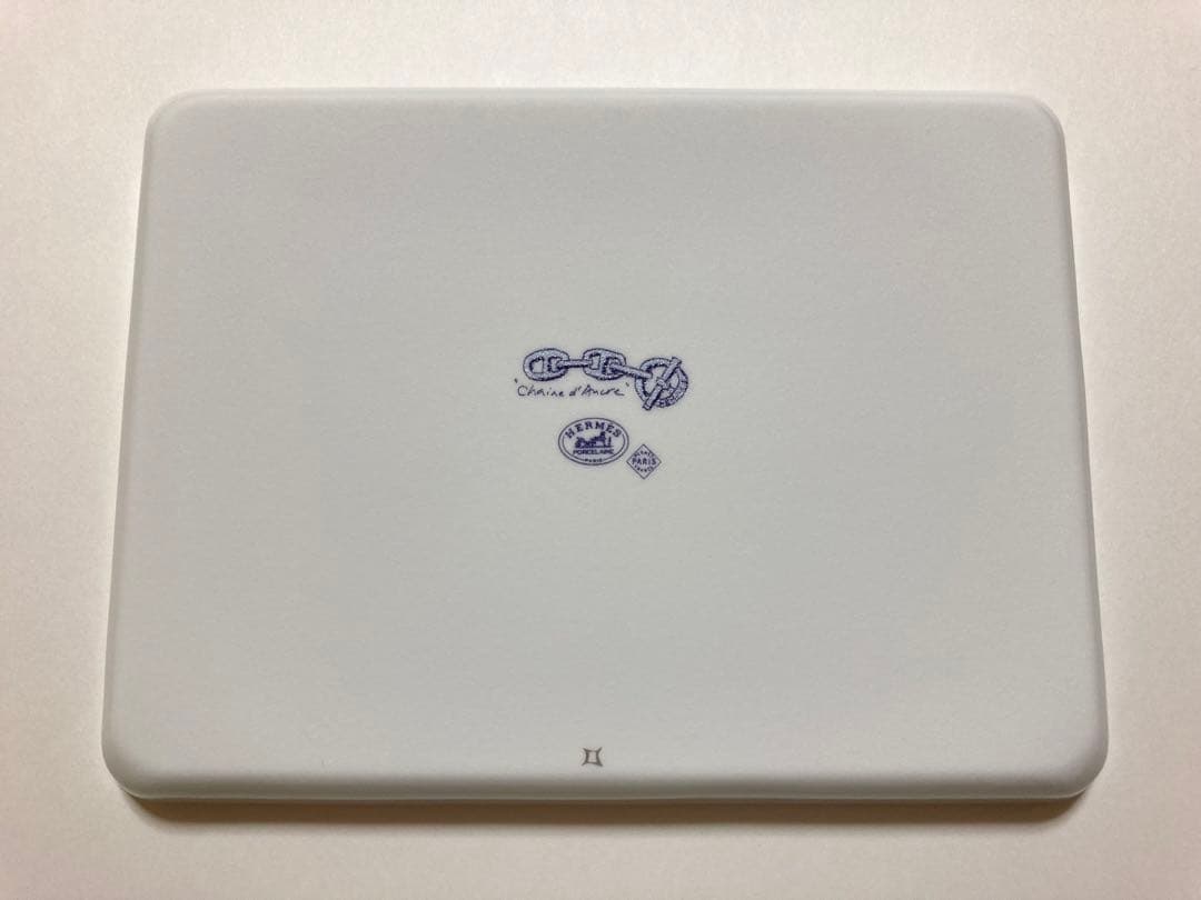 エルメス　シェーヌダンクル　スクエアプレートHERMES陶器トレイ　ブランド食器