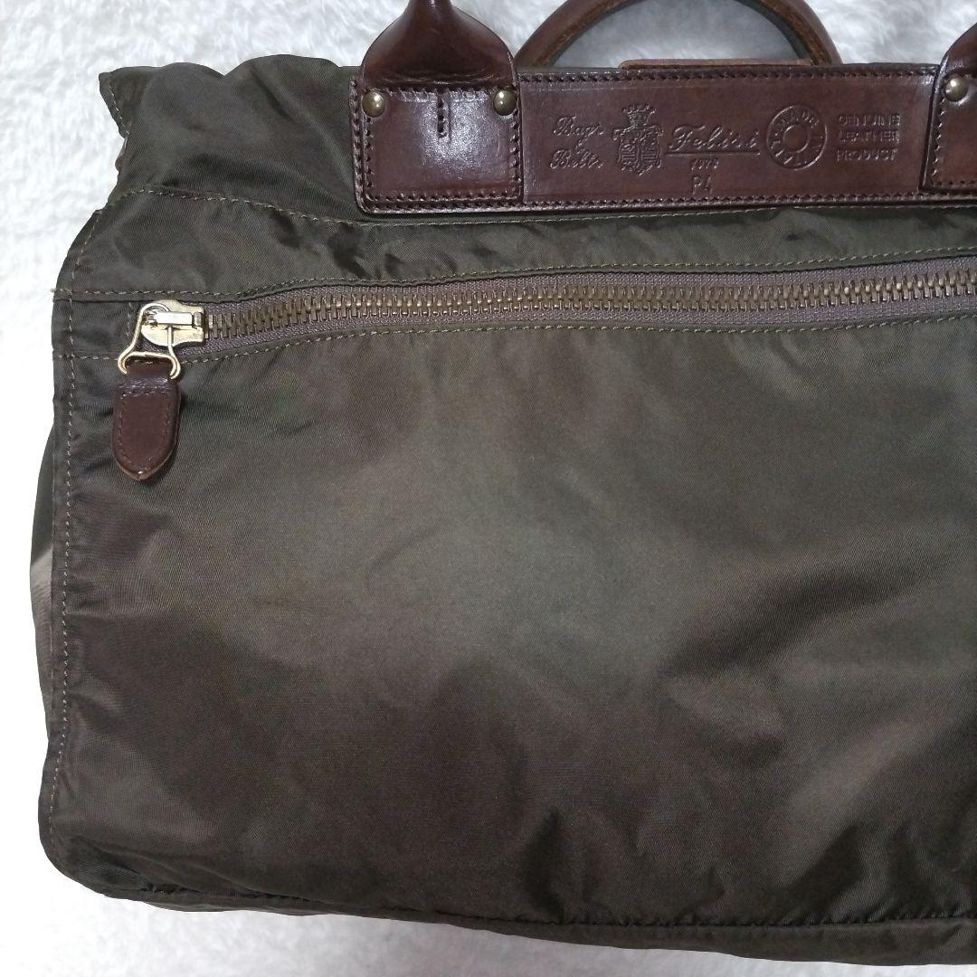 【美品】Felisi フェリージ P4 ナイロン×本革 2way ボストンバッグ