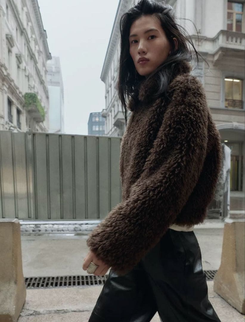 最終値下げ！ ZARA アウター ダークブラウンXS サイズ表示5枚目