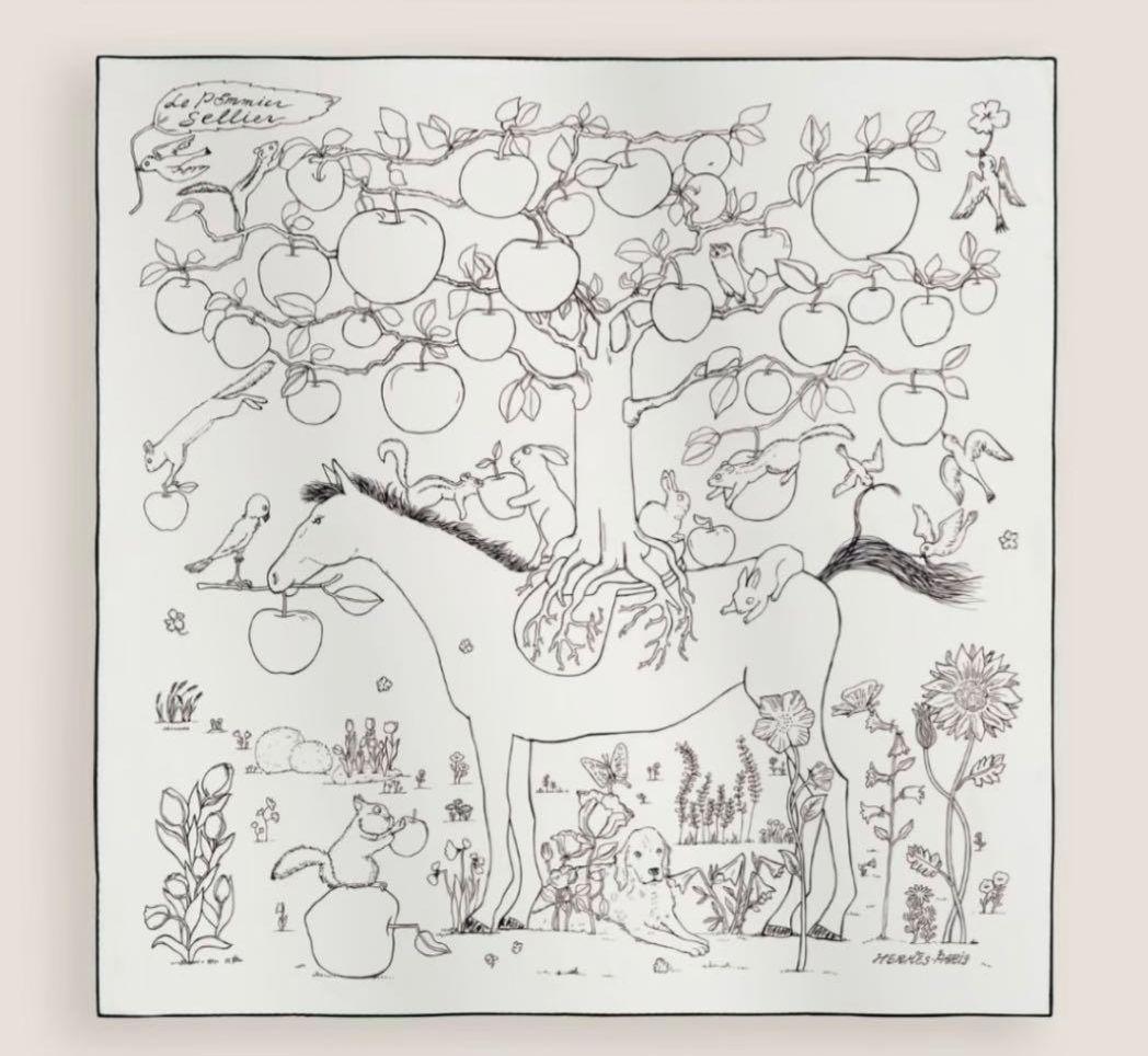 エルメス カレ90 ルポミエセリエ ホワイト 2026SS