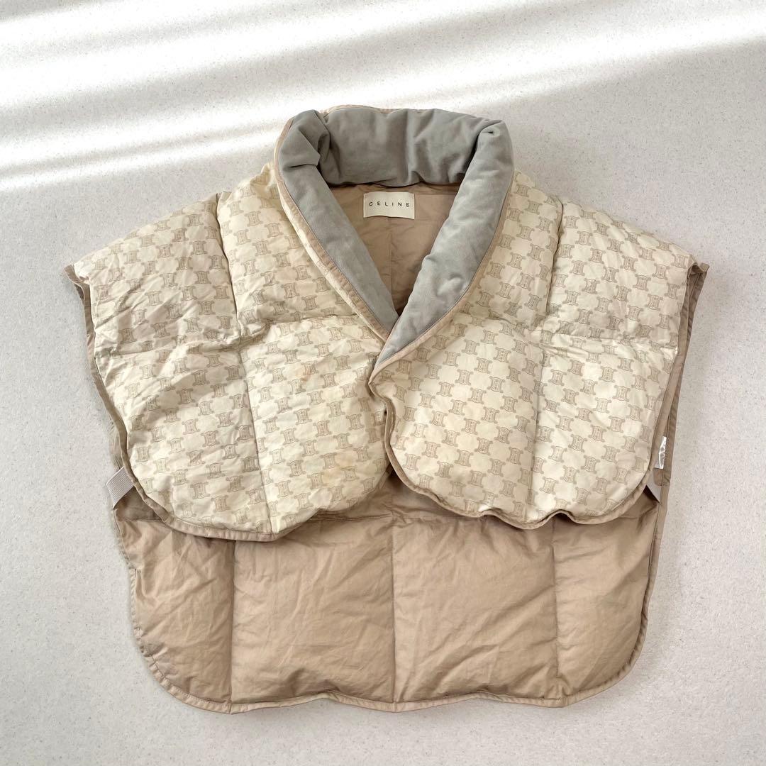 CELINE セリーヌ マカダム柄 男女兼用 肩掛け ショート 西川ダウンベスト