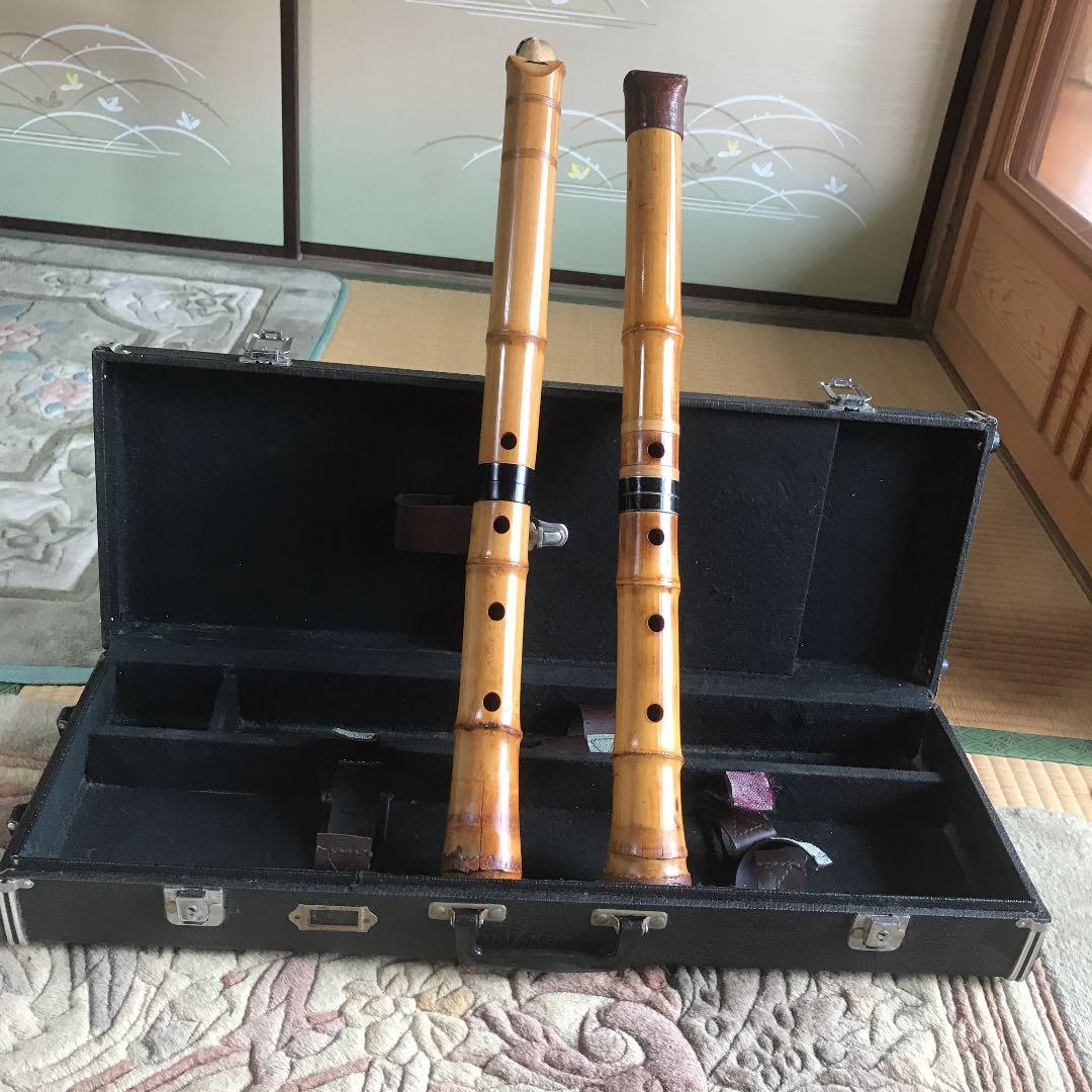 9 尺八　一尺八寸管　司川銘尺八一本