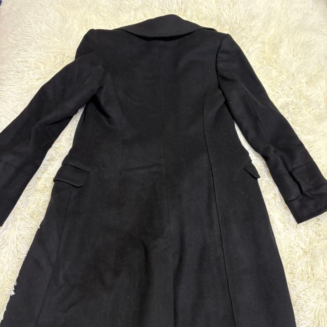 【美品】ヘルムートラング カシミヤ混 ロングコート ダブル イタリア生地 黒 2