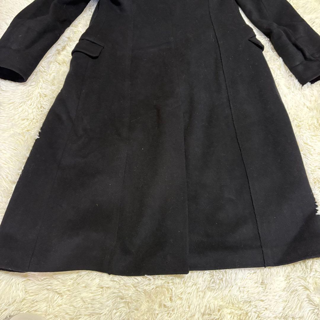 【美品】ヘルムートラング カシミヤ混 ロングコート ダブル イタリア生地 黒 2