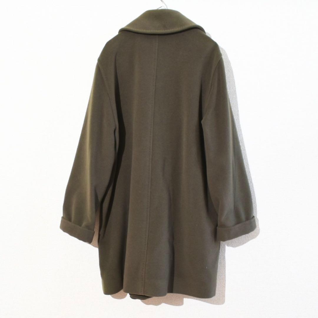 【MaxMara/マックスマーラ】白タグ ウールコート　カーキ