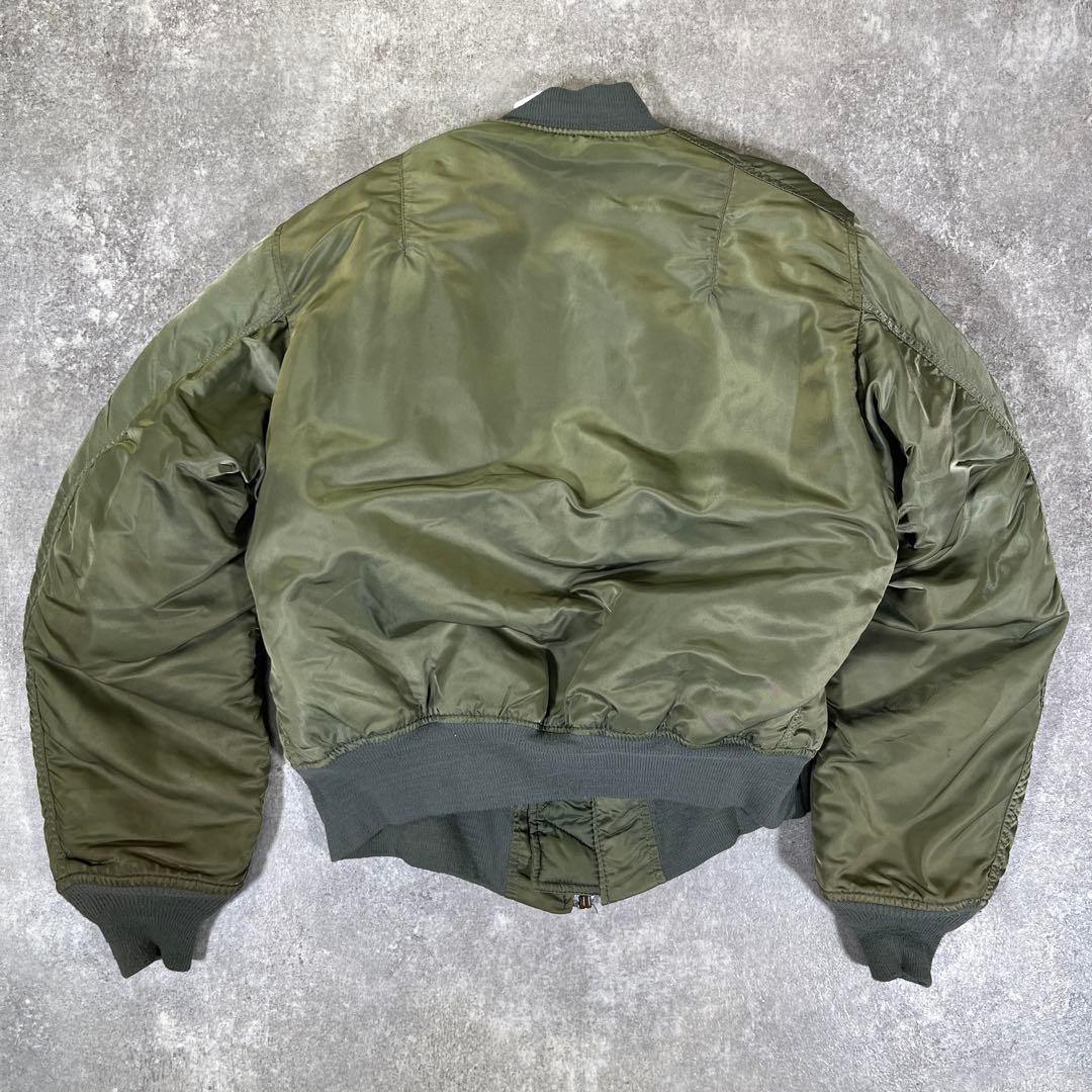 90s USA製　アルファ　ワッペン　MA-1 L フライトジャケット　米国製