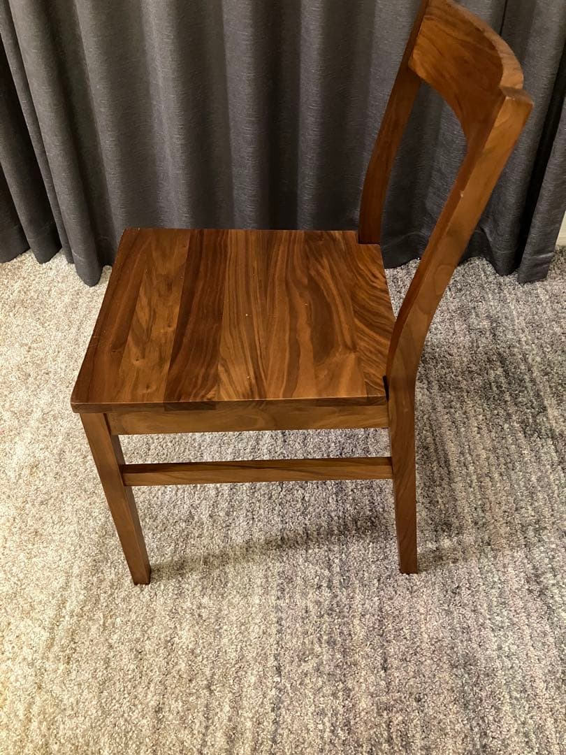無印良品　無垢材チェア　ウォールナット　2脚セット　椅子のみ