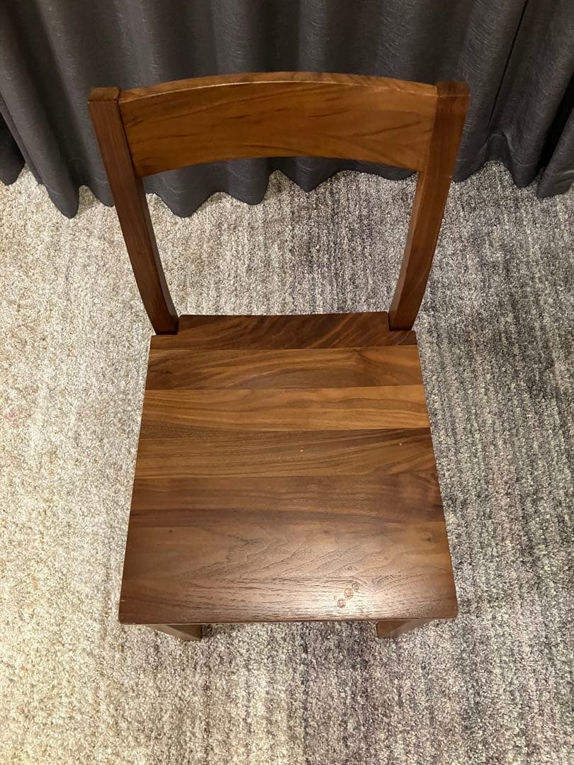 無印良品　無垢材チェア　ウォールナット　2脚セット　椅子のみ