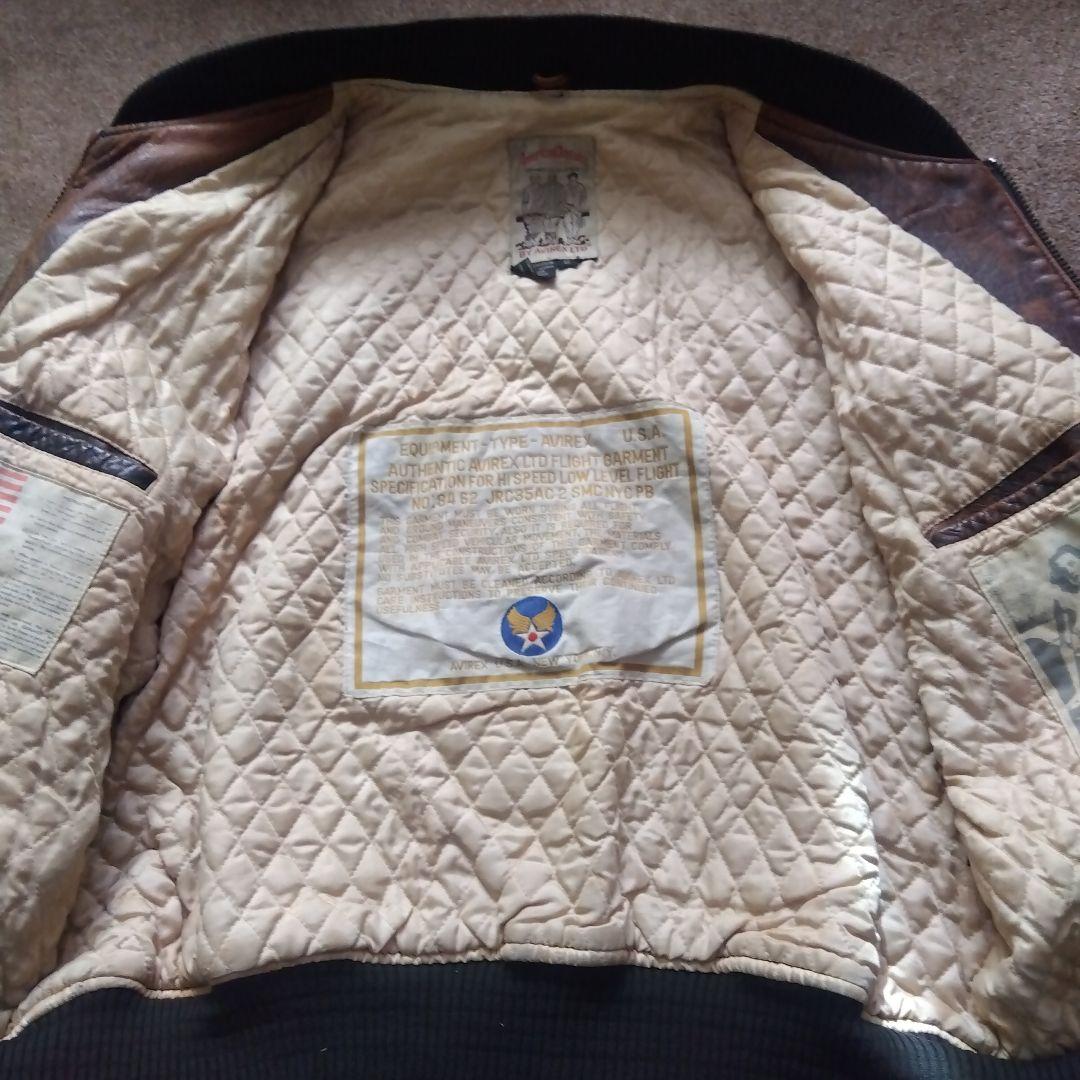 Sサイズ 90's AVIREX アヴィレックス レザー ジャケット 革ジャン