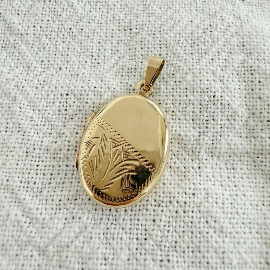 ヴィンテージ 9金 フォトペンダント