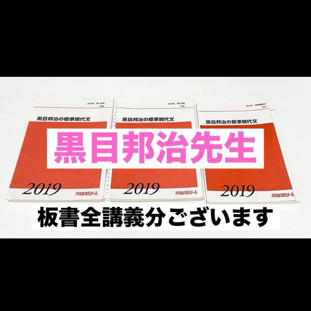 代ゼミ　テキスト　黒目邦治　板書　通年　現代文　医学部　鉄緑会　駿台　河合塾