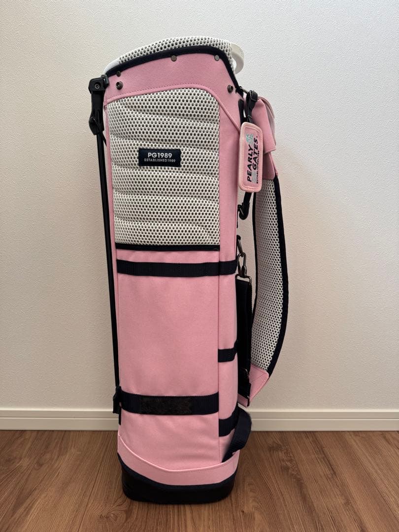 【中古】PEARLY GATES ピンク キャディバッグ、新品定価85800円