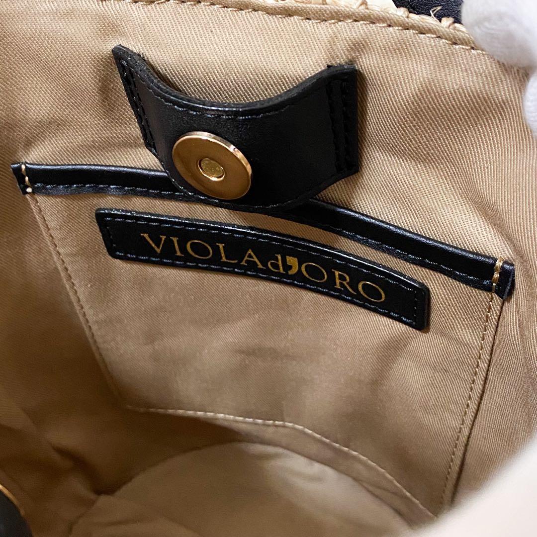 【未使用級】ヴィオラドーロ トートバッグ アバカ レザー