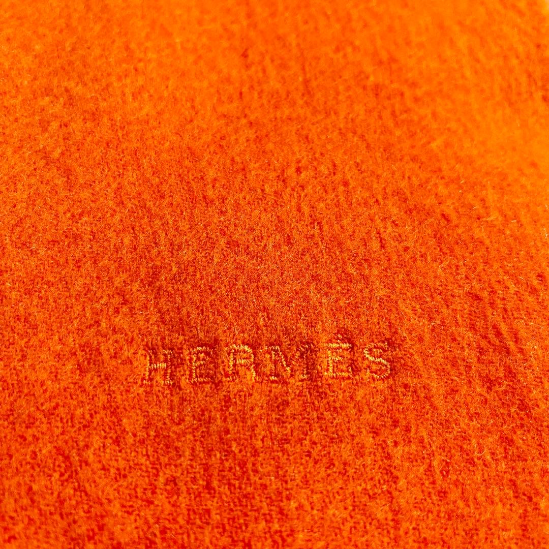 リック様 HERMES カシミヤ　マフラー　オレンジ　エルメス