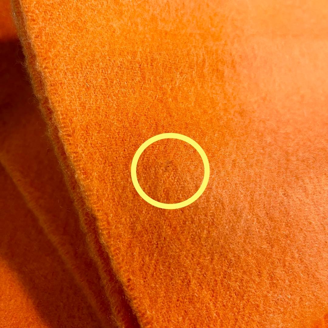 リック様 HERMES カシミヤ　マフラー　オレンジ　エルメス