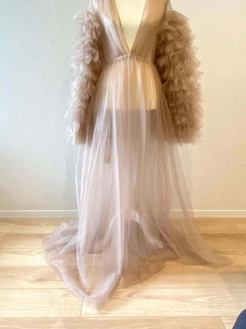 【恵美子さん専用】ふんわりチュールロングドレス 撮影衣装 ウェディングフォト