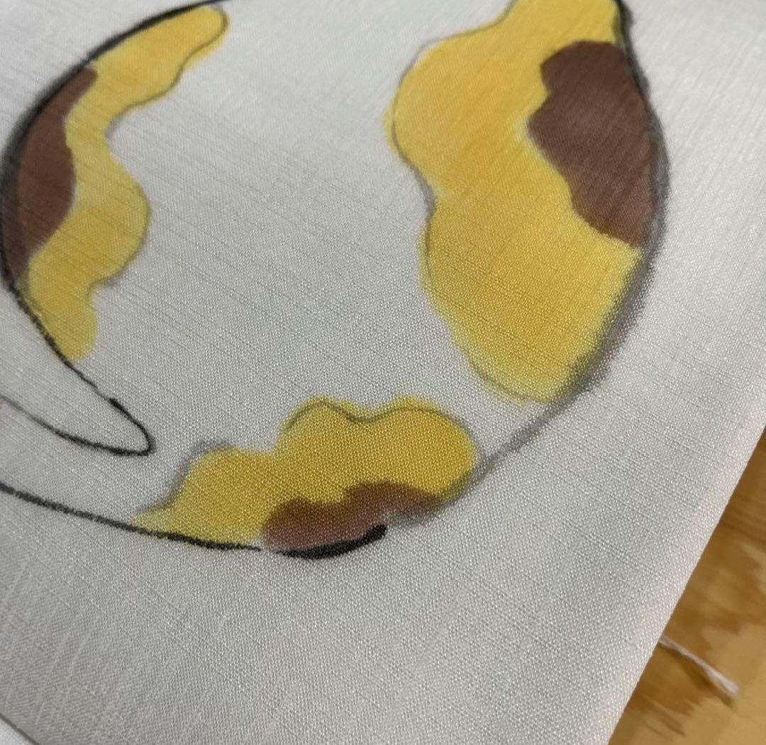 軽装帯　手描き　猫　金魚 ポリエステル