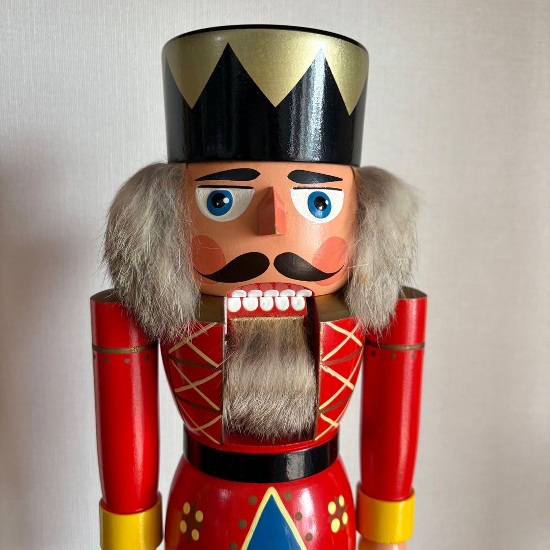 ドイツ エルツ山地 くるみ割り人形 王様 高さ35cm legler製