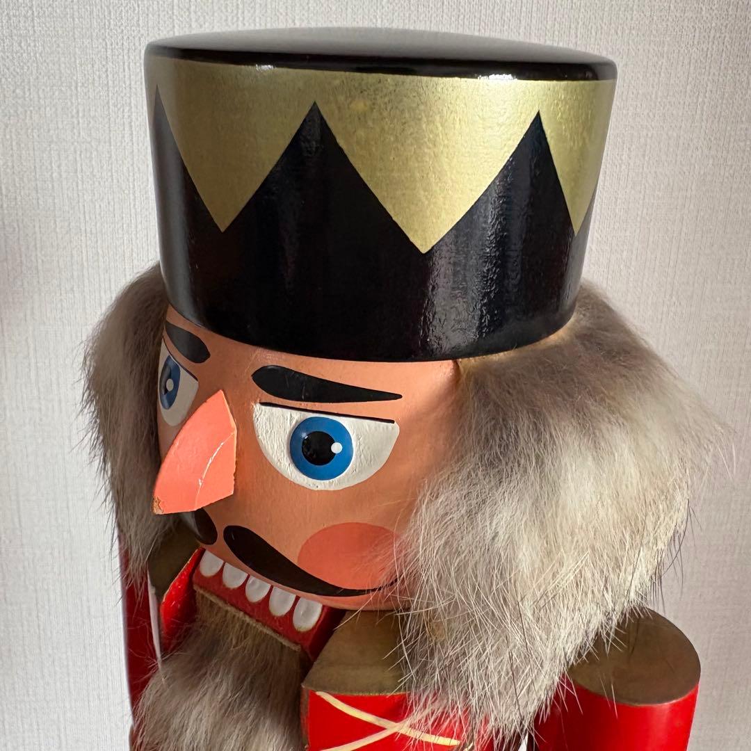 ドイツ エルツ山地 くるみ割り人形 王様 高さ35cm legler製