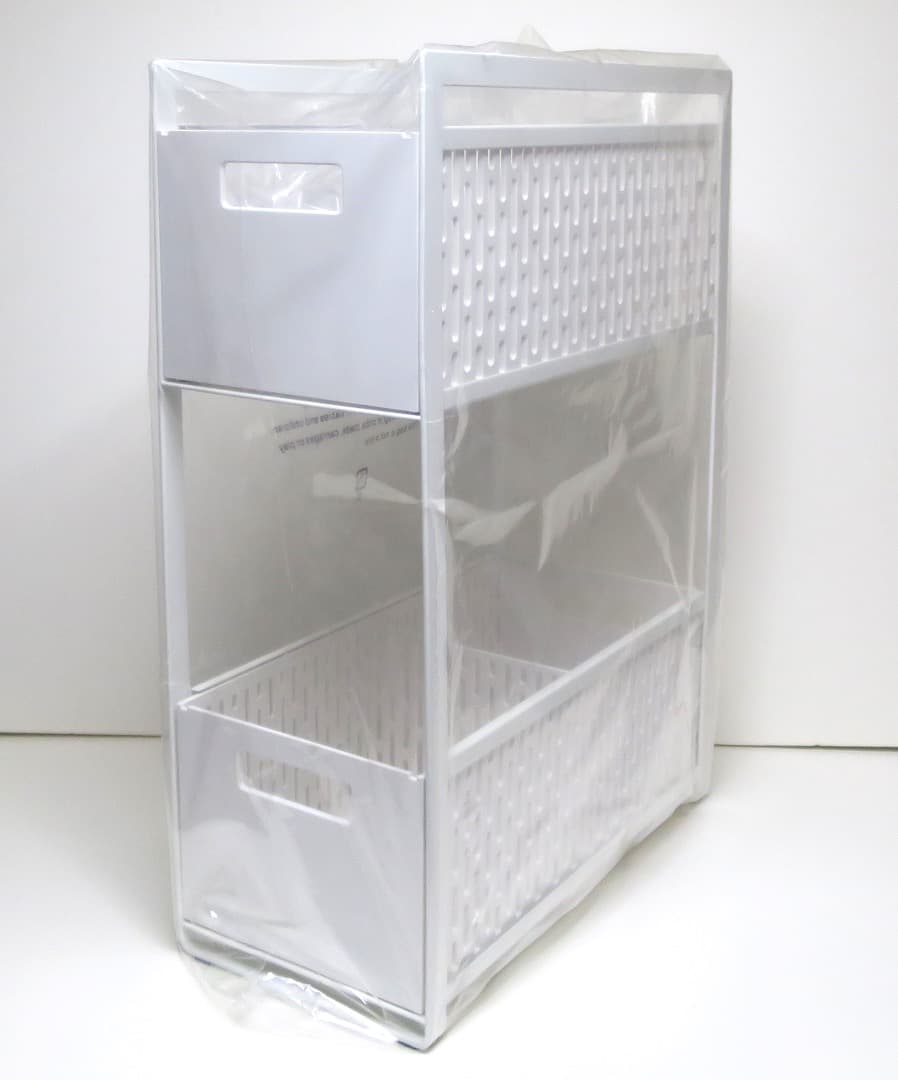 山崎実業　tower　2段式収納バスケット　2個セット　ホワイト　シンク下