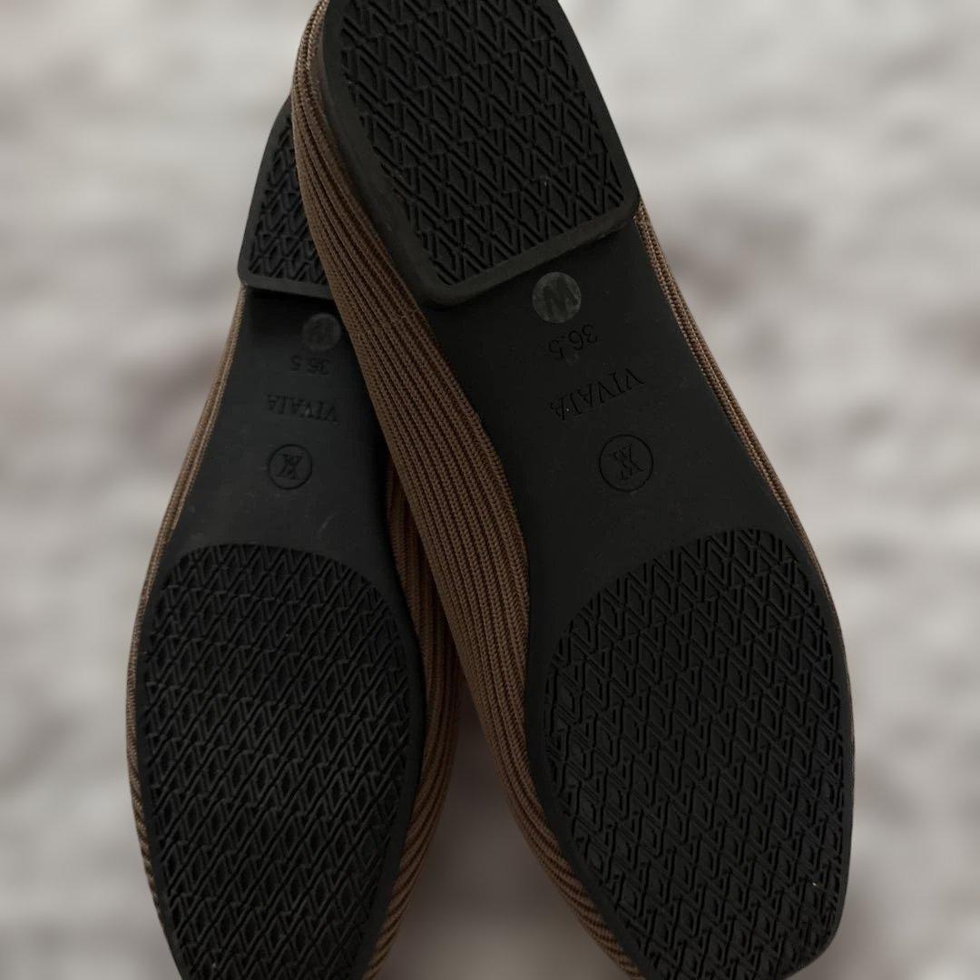 未使用☆ VIVAIA スクエア トゥ フラットシューズ 36.5